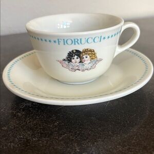 1967 VINTAGE FIORUCCI RICHARD GINORI ITALY ANGEL CUP &SAUCER x 2